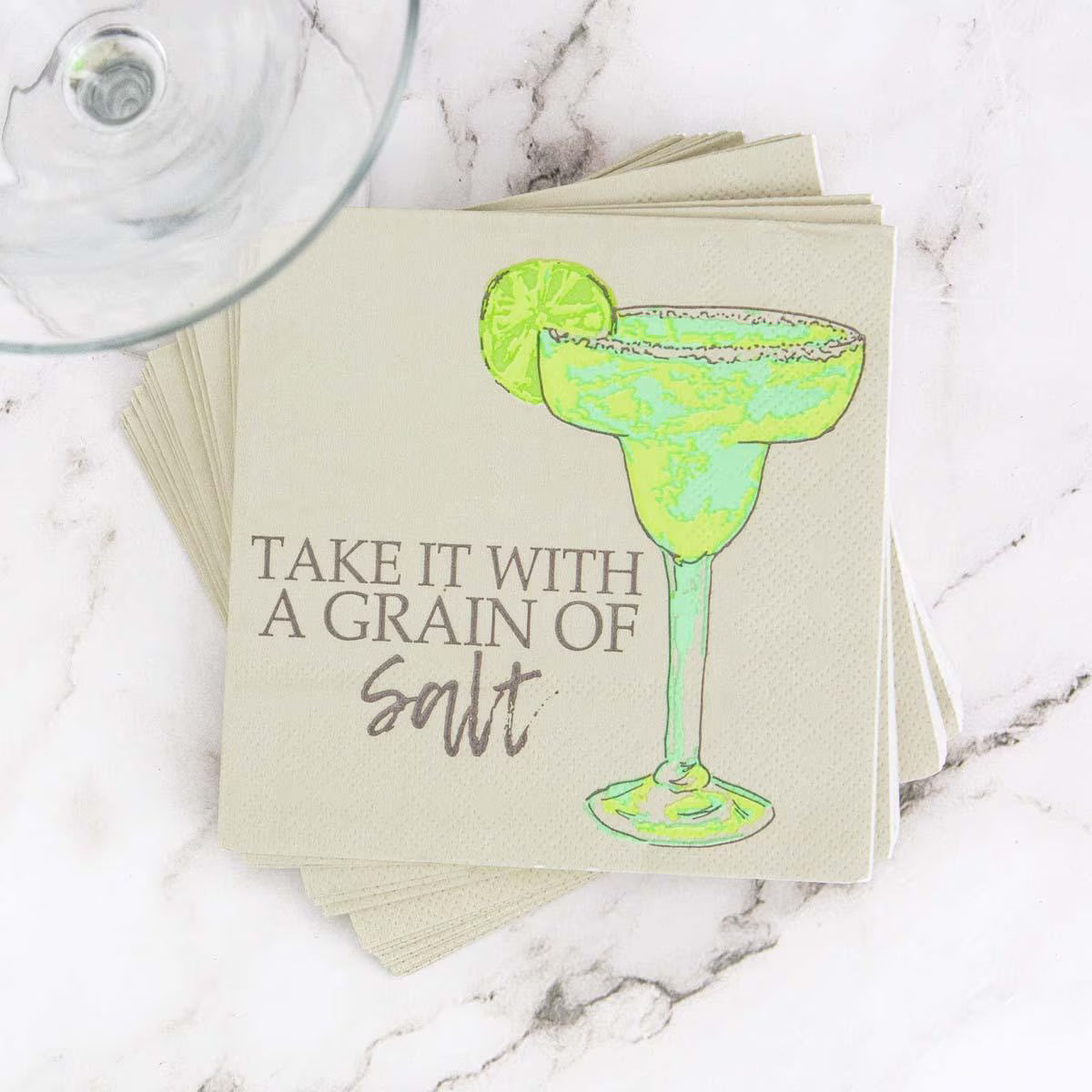 Grain of Salt Cocktail Napkins | Stylish Entertaining Accessory