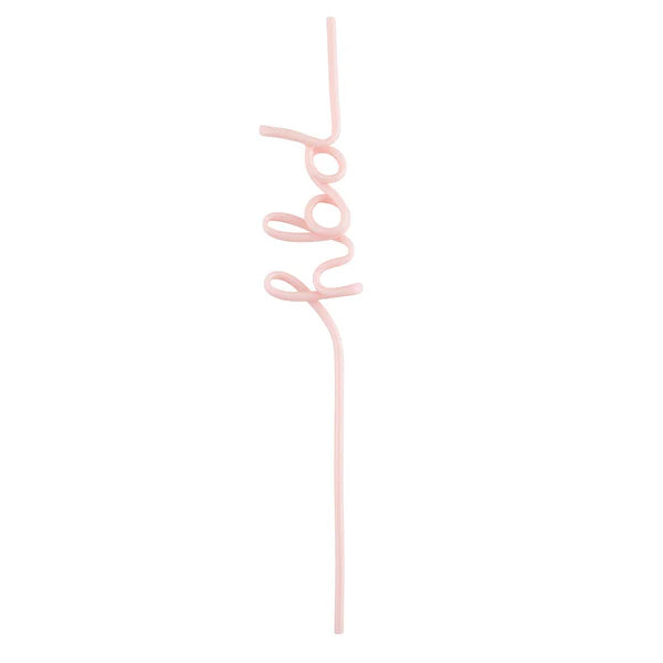 Cursive HBD Straws | Birthday Party Drink Accessories