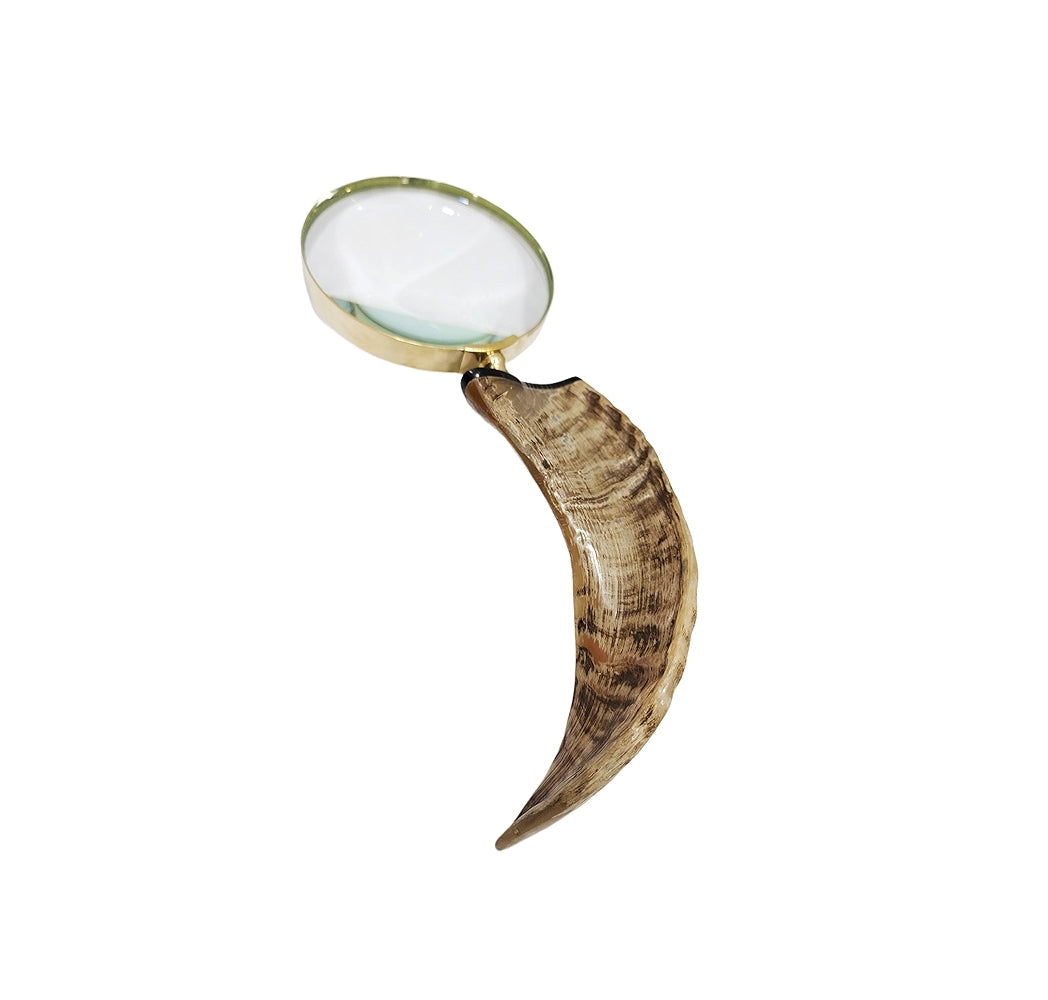 Co-Op Horn Magnifying Glass| Brown Bone Decorative Magnifier