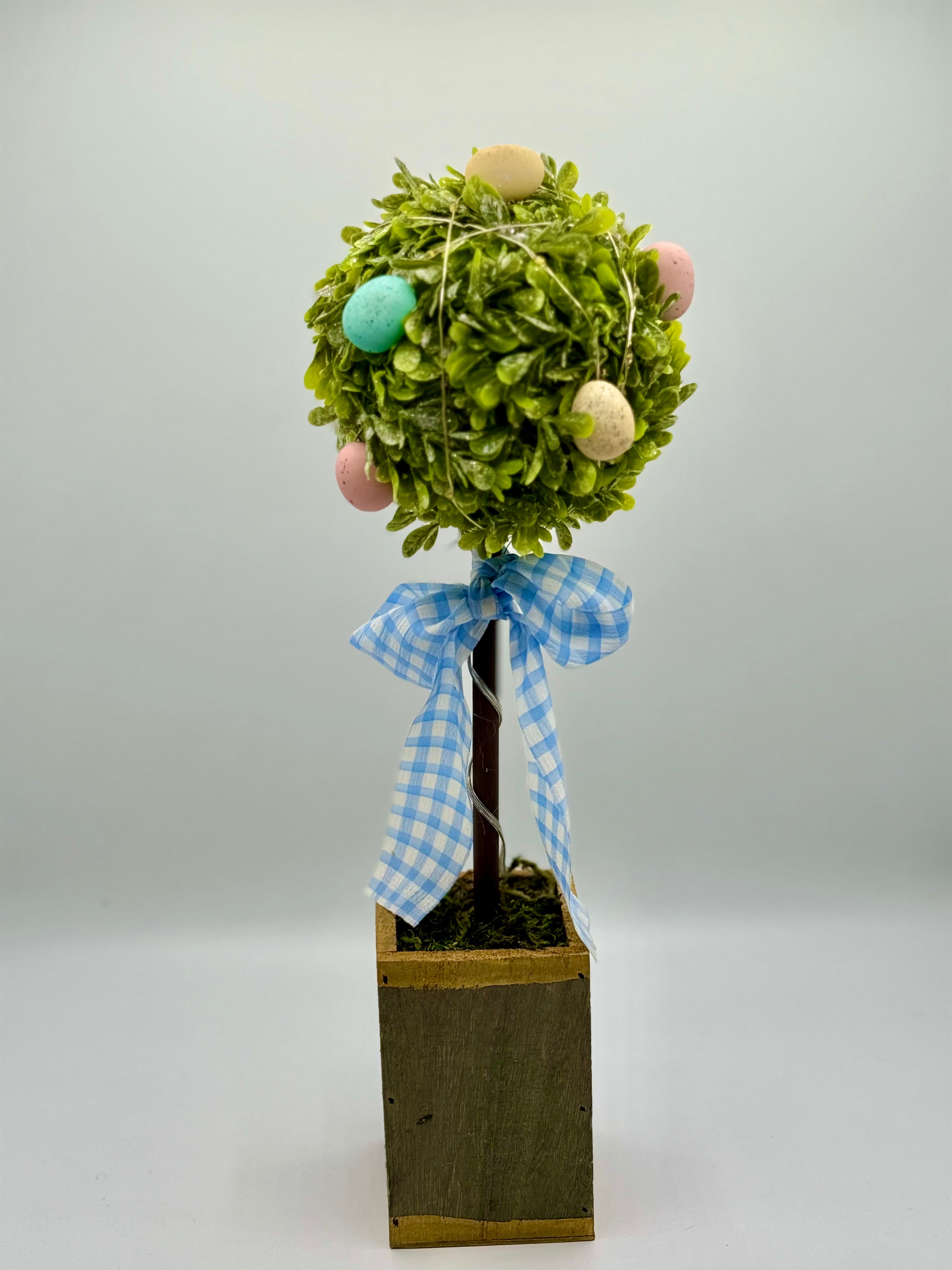 Lit Easter Topiary Tree | Spring Table Decor