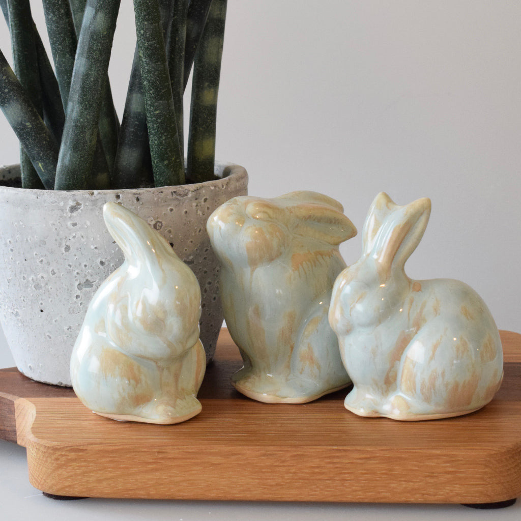 Small Glass Bunny Figurine | Elegant Easter Decor Accent