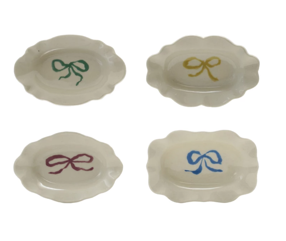 Scalloped Bow Ring Dish | Elegant Jewelry Tray