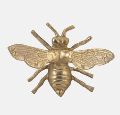 Gold 7in Metal Busy Bee Figurine | Decorative Home Accent
