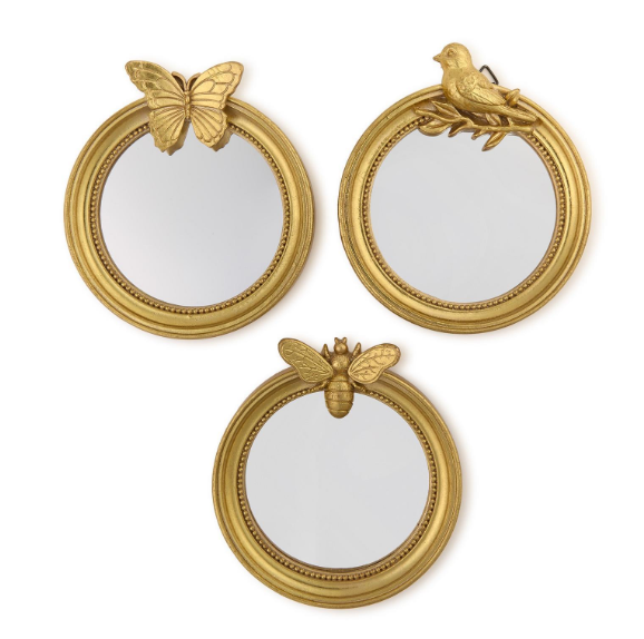 Round Mirror Trinket Tray