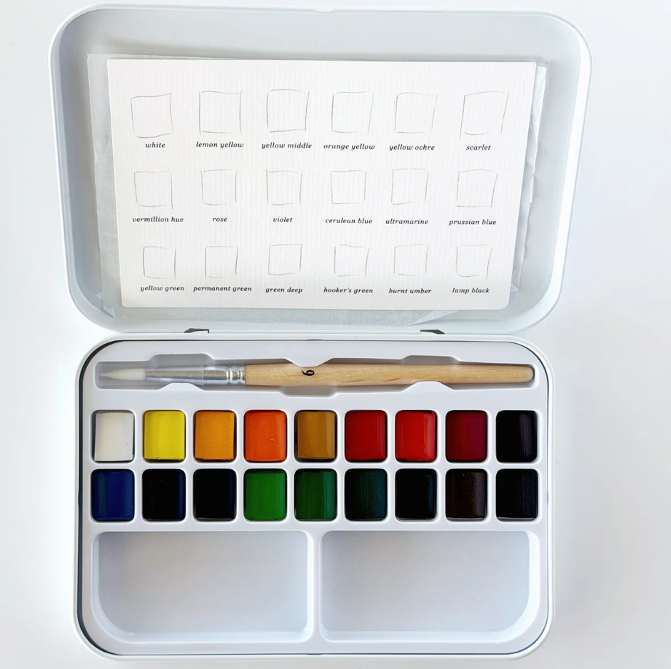 Emily Lex Watercolor Paint Set- 18 colors with brush