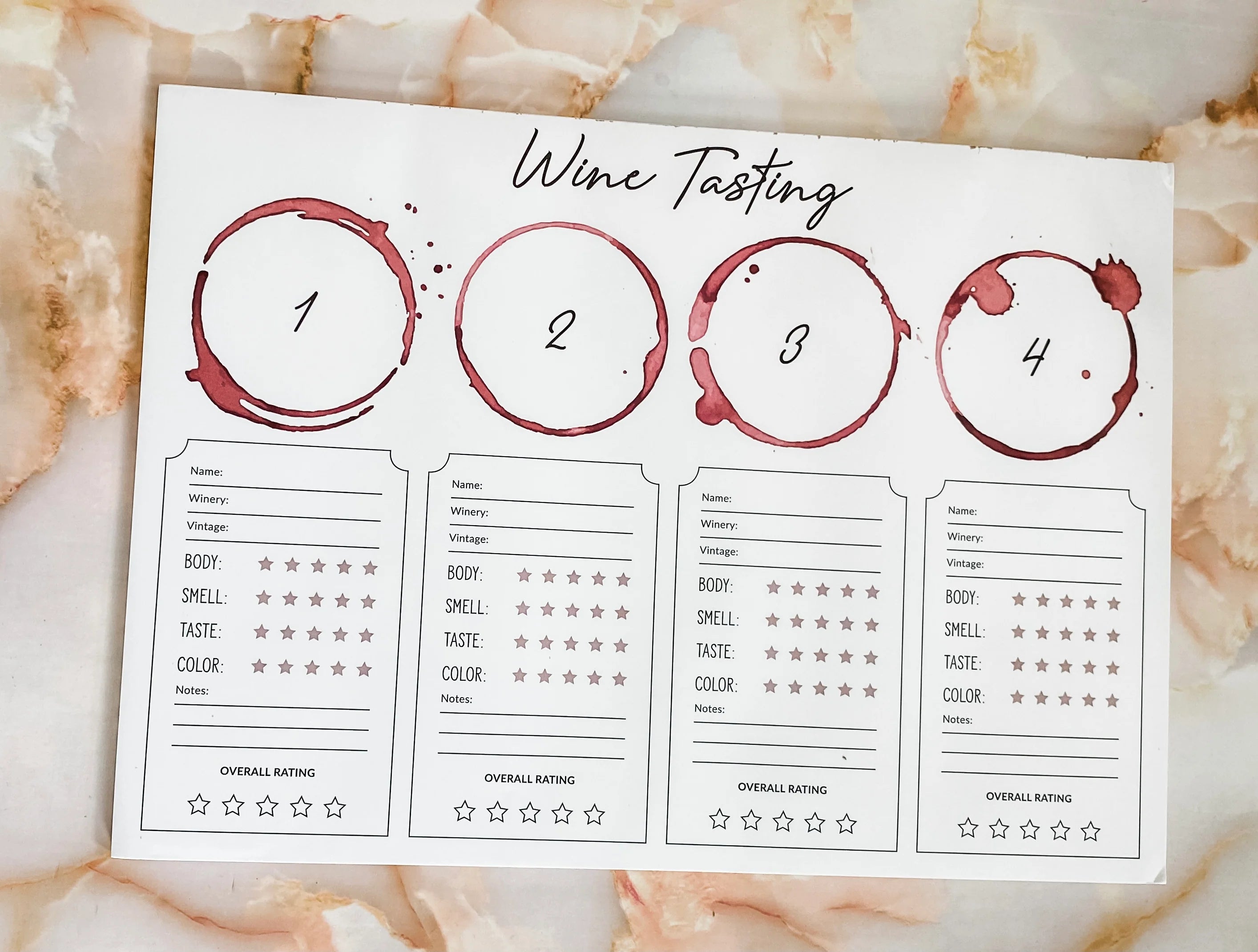Wine Tasting Placement | Elegant Wine Tasting Accessory