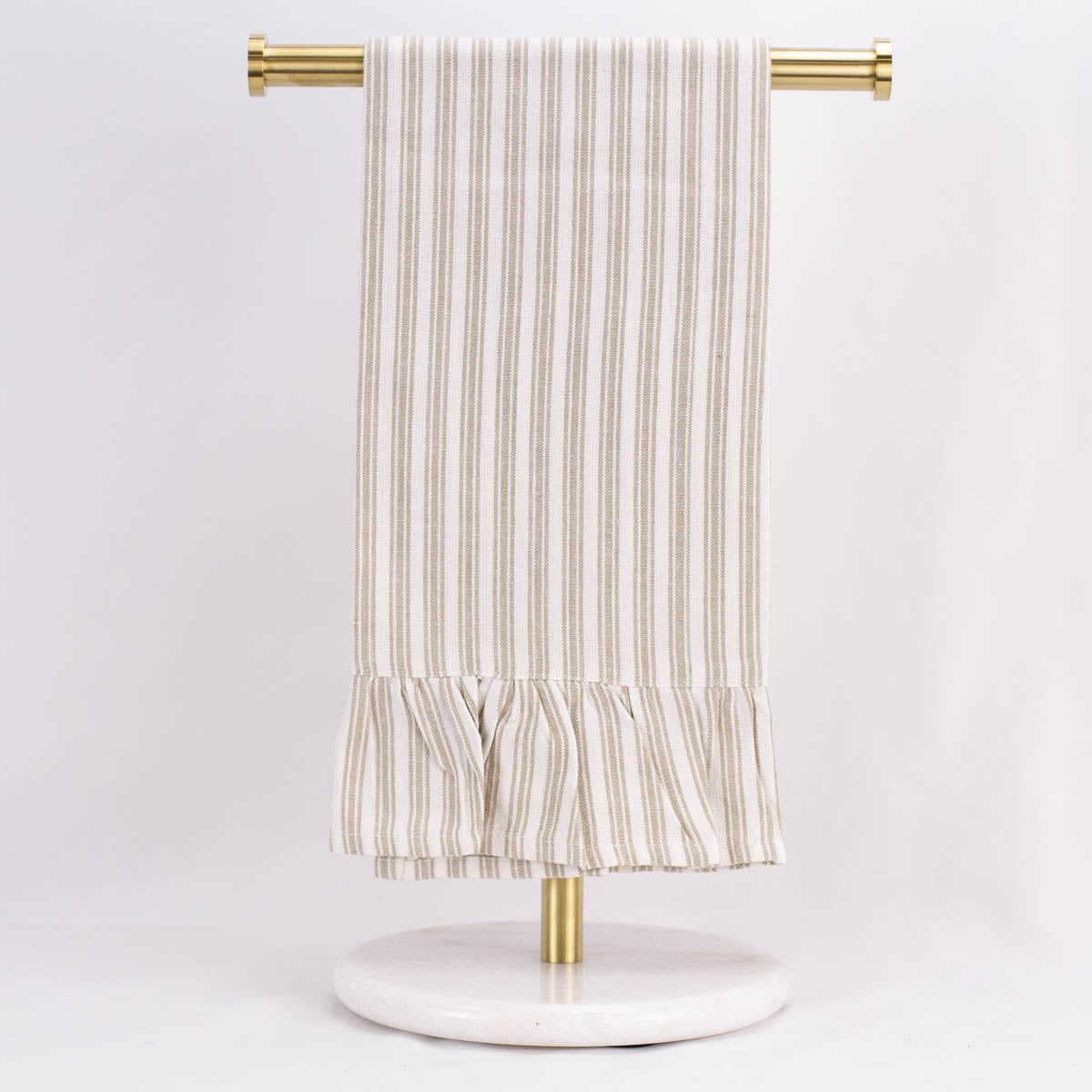 20x28 Ticking Stripe Ruffle Towel | Stylish & Functional Kitchen Towel