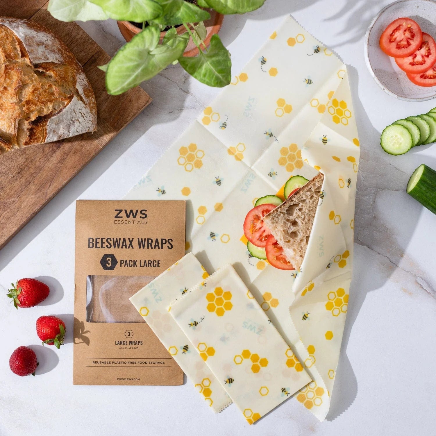 Reusable Beeswax Food Wrap | Eco-Friendly Kitchen Accessory
