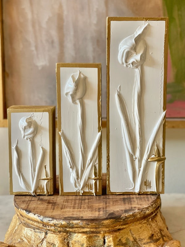 Single White Tulip Art | Acrylic Tulip Wall & Table Décor